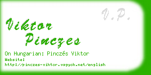 viktor pinczes business card